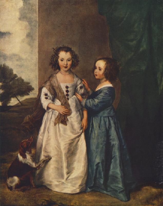 DYCK, Sir Anthony Van Portrait of Philadelphia and Elisabeth Cary fg oil painting image